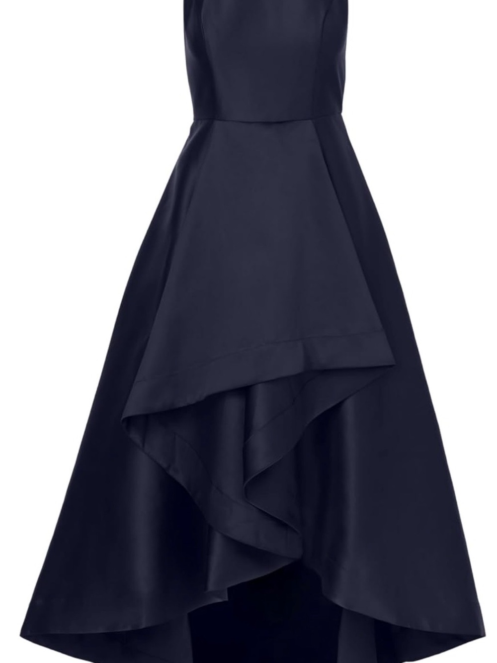 Adrianna Papell Women’s Mikado High Low Formal Evening Gown/ Dress - Navy Sz 12 - Picture 3 of 10
